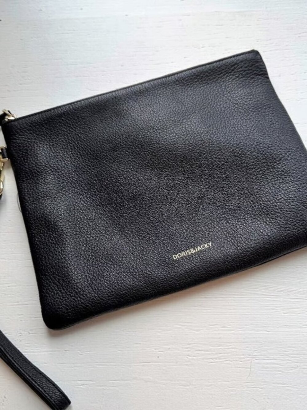 Doris & Jacky Goatskin Leather Clutch